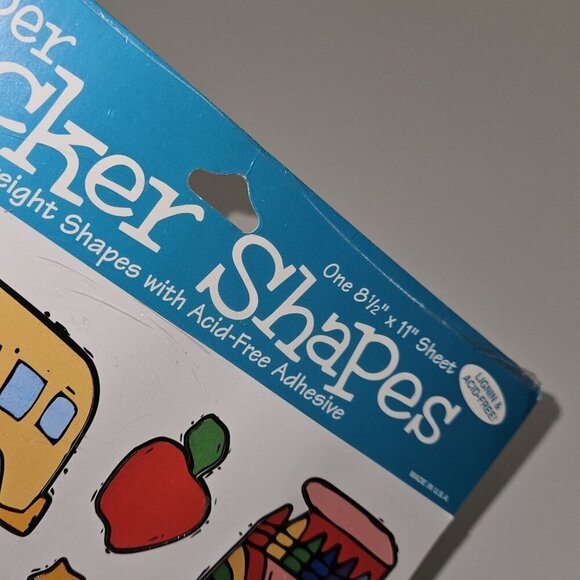 NEW Frances Meyer Super Sticker Shapes School House Bus Computer Classroom Lunch - Picture 2 of 5